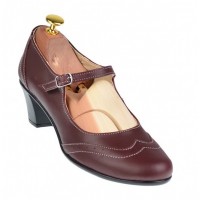 Marimea 36 Pantofi dama eleganti din piele naturala grena - P104GRN